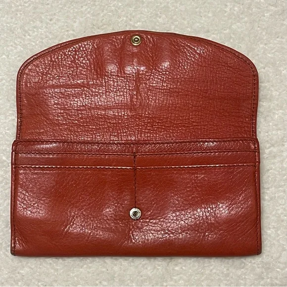 Authentic Chloe Leather Bow Wallet Persimmon (Orange-Red) - Picture 4 of 13